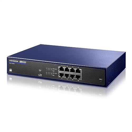 アイ・オー・データ IODATA BSH-GP08MB IEEE802.3at (Type2) 対応8ポートPoEスイッチ
