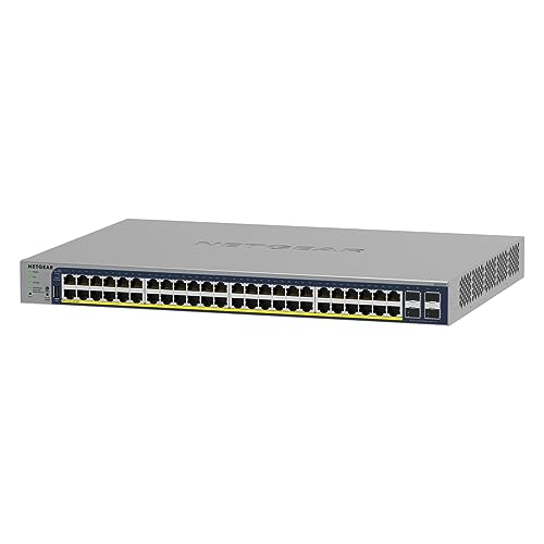 【正規品】 ネットギア NETGEAR スイッチングハブ 48ポート 1G (SFPx4) PoE+ (380W) 金属筐体 リミテッドライフタイムハードウェア保証 クラウド管理 スマートスイッチ GS752TP-300JPS
