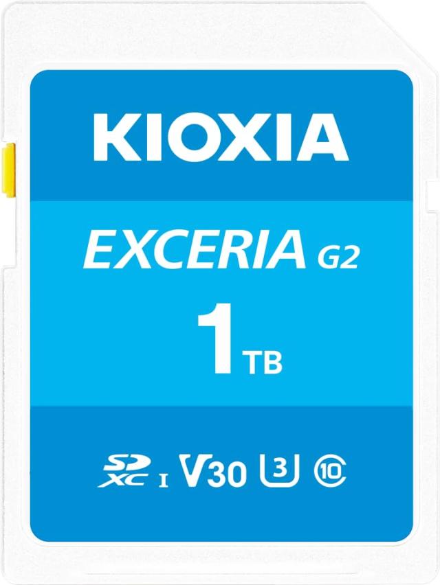 KIOXIA(キオクシア) 旧東芝メモリ SDカード 1TB SDXC UHS-I U3 V30 Class10 読出速度100MB/s 日本製 国内正規品  KLNEB001T