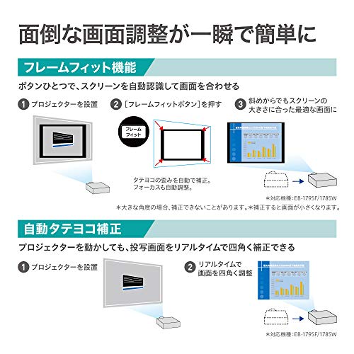 EPSON プロジェクター EB-1785W 3,200lm WXGA 1.8kg