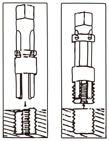 エスコ(ESCO) 折れ込みタップ抜きセットm3-M8 EA829MZ-1