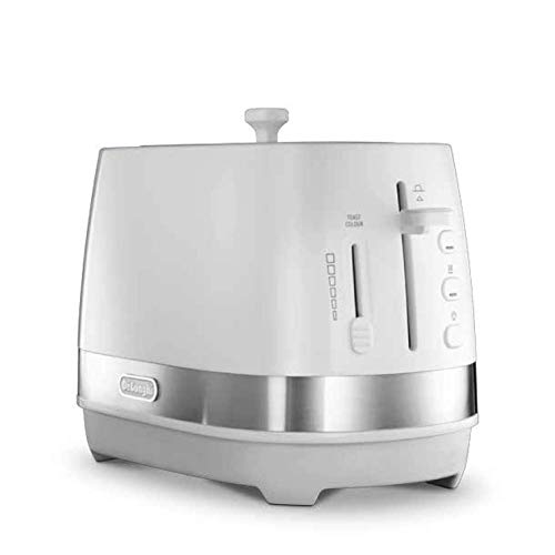 DeLonghi(デロンギ) De'Longhiポップアップトースター アクティブ シリーズ CTLA2003J-W トースト 食パン 5~10枚切り 焼き目調整6段階 埃よけカバー付属 簡単お手入れ [トゥルーホワイト] ファミリー登録の通販は