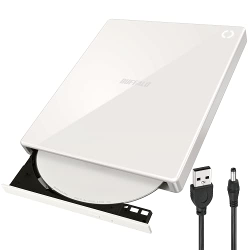 バッファロー iPhone スマホ DVD 再生 CD 取り込み DVDプレーヤー CDレコーダー パソコン不要 Wi-Fiモデル 【 iOS ・ Android / iPad / Fireタブレット 対応 】 ラクレコ ホワイト RR-の通販は