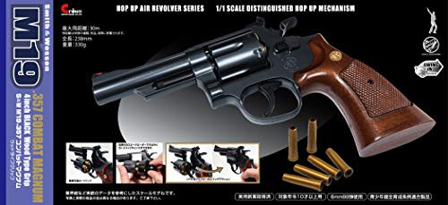 クラウンモデル ホップアップエアリボルバー No.21 S&W M19 .357 コンバット マグナム 4インチ ブラック ウッドタイプグリップ  10歳以上エアーソフトガン 手動の通販はau PAY マーケット - HATINANA | au PAY マーケット－通販サイト