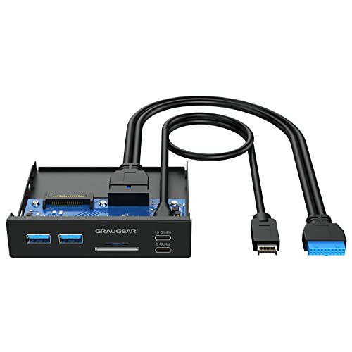 GRAUGEAR 3.5''インチベイ対応 内蔵型メモリカードリーダー/ライター 多機能PCマルチフロントパネルに搭載 5ポートハブ  SD/microSDカード｜au PAY マーケット