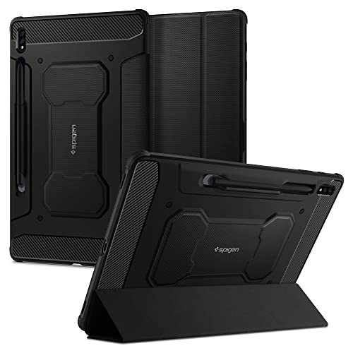 【色: ブラック】Spigen Galaxy Tab S8 ケース with S