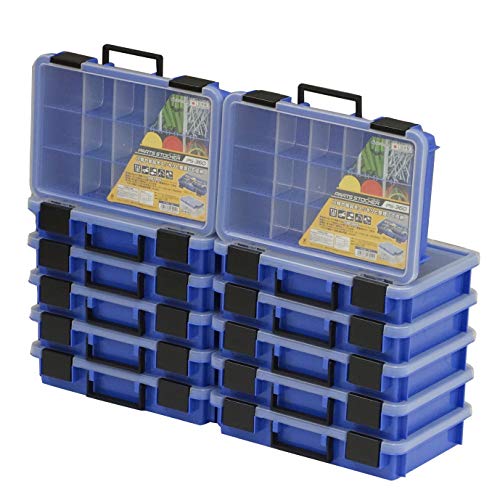 JEJアステージ 収納ボックス パーツストッカー PS-360 ブルー 奥行24.4×高さ6.8×幅35.8cm 12個セット ガレージ DIY 収納 アウトドア 釣具 工具箱 小物 ケースの通販は 15,132円