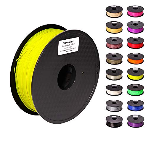 Pxmalion PLA 3Dプリンター用フィラメント素材 マテリアルPLA樹脂材料 1.75mm径 正味量1KG(2.2LB) 精確度+/- 0.03mm だいぶの3Dプリンターと3Dプリントペンが適用 (黄色/イエロー)の通販は 5,040円
