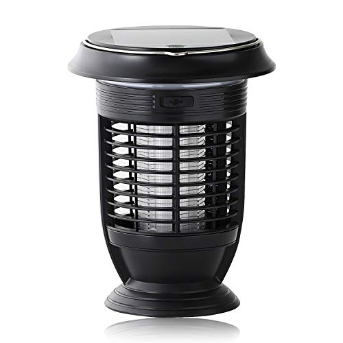 kishima(キシマ) 蚊取り 電気 屋外 usb ソーラー 充電 携帯 ランタン led ライト 虫除け アウトドア ブラック サイズ:約φ16.5 H21.5 KNA88104の通販は 7,560円