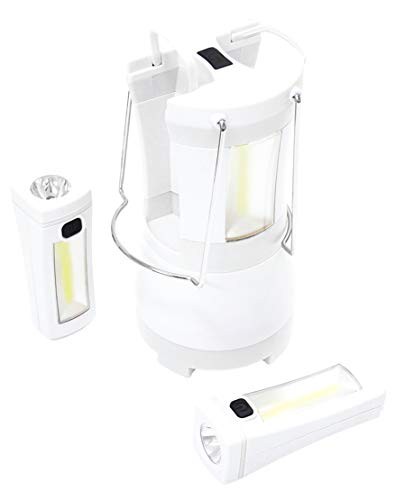 エピオス セパレート ランタン 電池式 LED 高輝度 COB ( 分離して 懐中電灯 になる子機 2台付き) ホワイト 7335の通販は