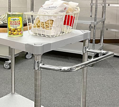 ガルバシェルフワゴン46×90 2段 ポール900 取っ手付きSVの通販は