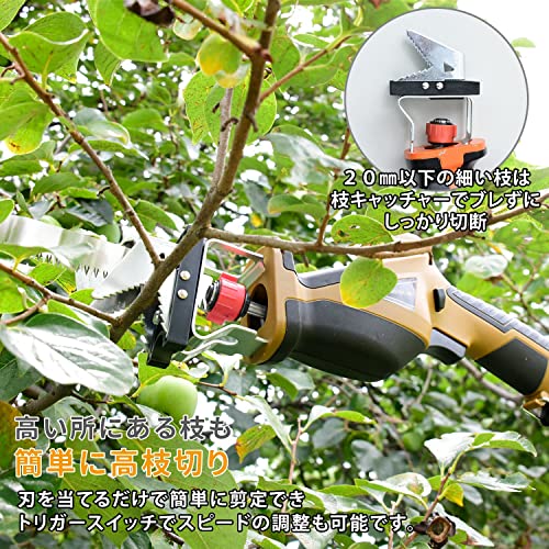 [山善] 10.8V 充電式 高枝ガーデントリマー&ガーデンソーセット 高さ3段階調整 着脱式伸縮延長ポール コードレス 高枝ばさみ ヘッジトリマー 高枝チェーンソー 剪定 枝切 竹切 コヨーテ LPHS-1025Eの通販は