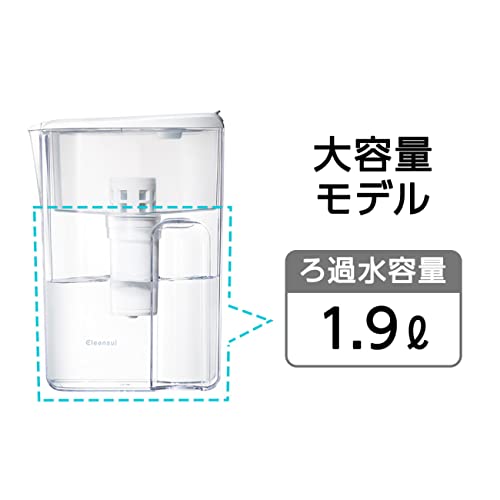 クリンスイ 浄水器 ポット型 カートリッジ計1個入り [本体CP407ーWT] ろ過水容量:1.9L 全容量:3Lの通販は