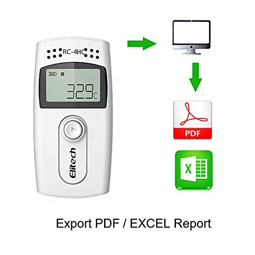 Elitech RC-4HC 16000pointsミニ温湿度データロガー 温湿度記録計 (10pcs)