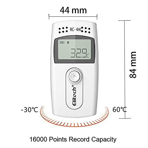 Elitech RC-4HC 16000pointsミニ温湿度データロガー 温湿度記録計 (10pcs)