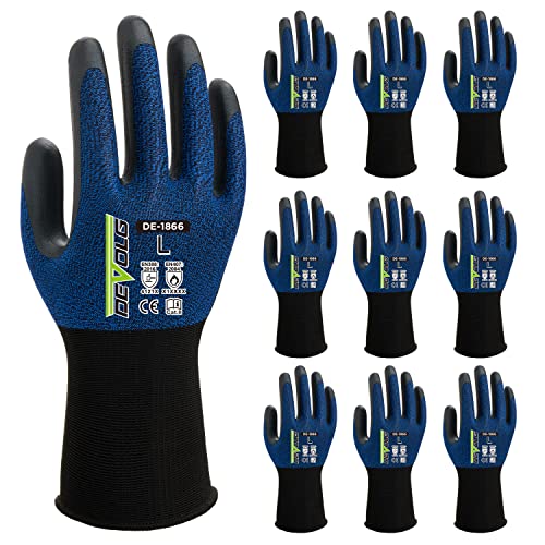 ウィード 【タッチパネル対応 物流・運搬作業】 作業用手袋 極薄手18ゲージ 軽作業 ニトリル Lサイズ DEVOLG DE-1866 (10双入り)の通販は 7,000円