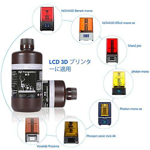 NOVA3D uvレジン 光造形3Dプリンター専用 405nm LCD SLA 3Dレジン MONO機専用 光硬化 クリア 1000gの通販はau  PAY マーケット HATINANA au PAY マーケット－通販サイト