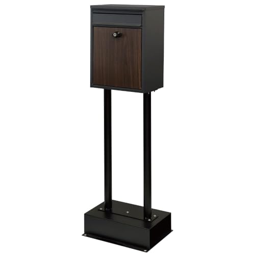 MOJYU スタンドポスト Shannon ダークグレー SDM-060 ポスト 郵便ポスト ボックス おしゃれ 郵便受け 宅配ボックス 北欧風 鍵付き 自立 スタンド ハイタイプ 玄関 家庭用の通販は