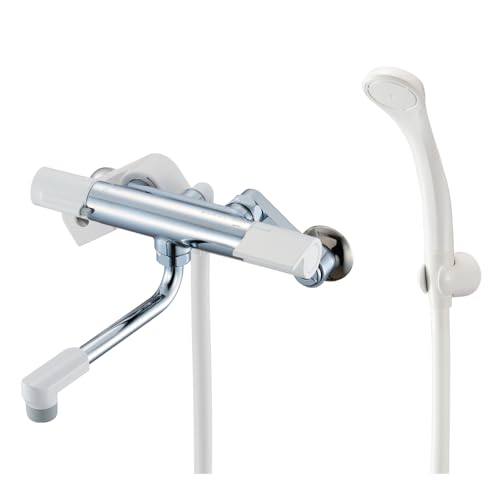 SANEI サーモシャワー混合栓 ホース1.6? 節水シャワー 安心の断熱ボディ SK181D-13 ホワイト SANEI サーモシャワー混合栓 ホース1.6? 節水シャワー 安心の断熱