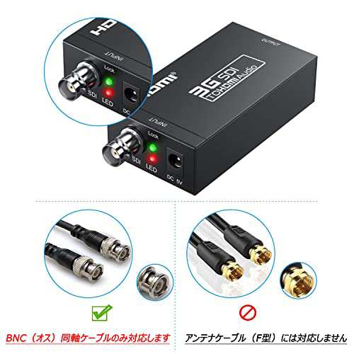 BLUPOW SDI to HDMI コンバーター 3G-SDI/HD-SDI/SD-SDI to HDMI変換器