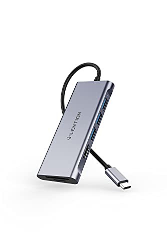 LENTION 6in1 USB C ハブ USB3.0 ×3 4K HDMI Micro SD / SDカードリーダー UHS-I対応 CB-C34 USB Type C アダプタ MacBook Pro (2016-20