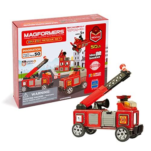 ボーネルンド (BorneLund) マグ・フォーマー (MAGFORMERS) ファイヤーレスキューセット [ 50ピース ] 3歳頃から 知育玩具 磁石 マグネット ブロック MF717003の通販は