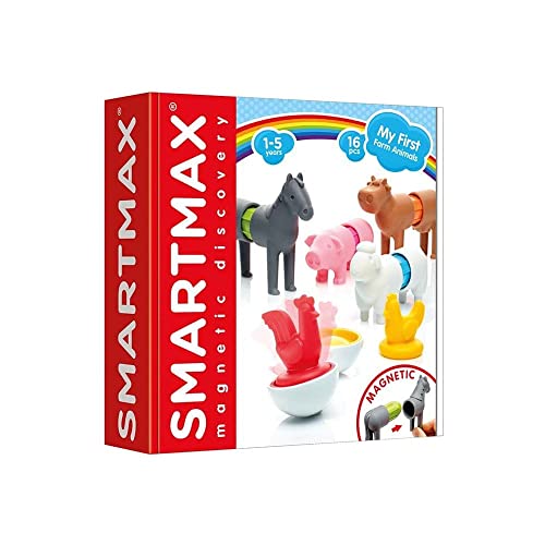 スマートマックス 幼児向け はじめての磁石おもちゃ 農場の動物たち 16ピース SMX221 正規品