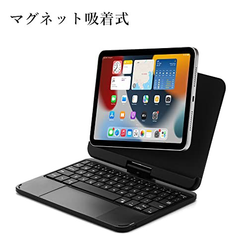 360度回転 iPad Mini6 キーボード ケース タッチパット搭載 7色バック ...