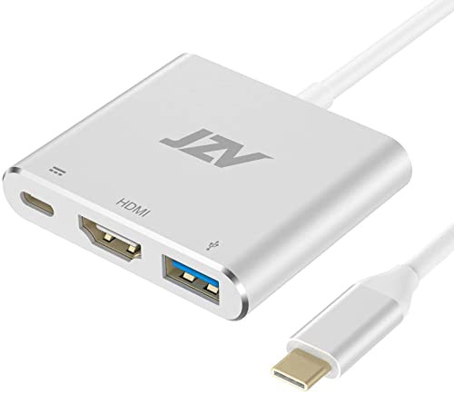 USB C to HDMIアダプター JZVデジタルAVマルチポートアダプター USB 3.1 Type Cアダ プターハブ HDMI-4K HDMI出力 USB 3.0ポート USB-C充