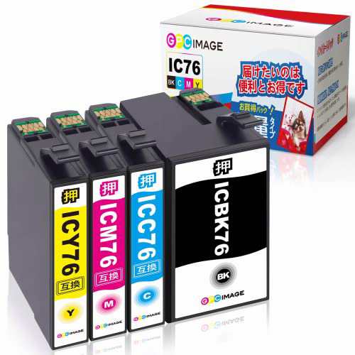 GPC Image IC4CL76 互換インクカートリッジ76 4色パック 増量タイプ