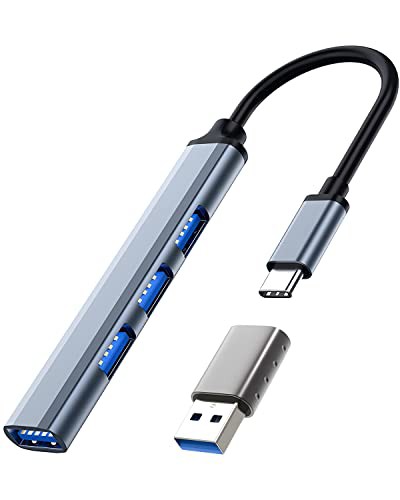 USB C ハブ 4ポート Type C USB3.1 USB C-A変換アダプタ付き 【スリム設計・軽量】 PS4 PS5 MacBook Air / Pro iPad Surface Goなど対応