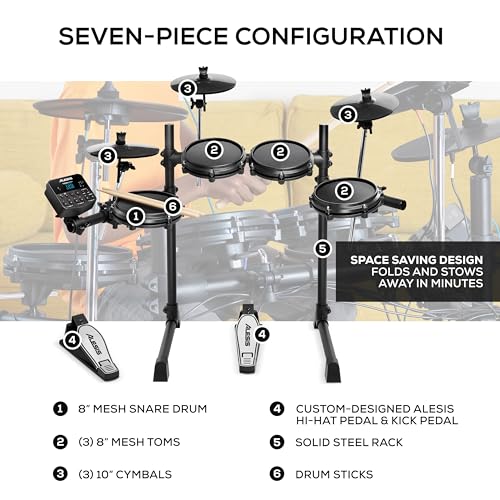 Alesis 電子ドラムセット メッシュヘッド 7ピース 3シンバル