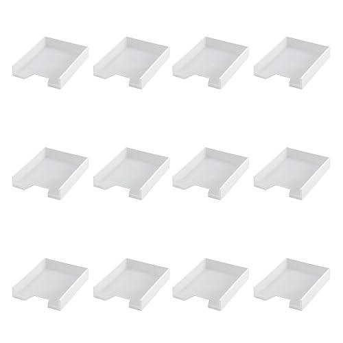 JEJアステージ ｽﾃｲﾄﾃﾞｽｸﾄﾚｰ ﾎﾜｲﾄ W約２６０×D約３３０×H約６２cm 文房具 事務所 書類 用紙 オフィス ファイル １２個セットの通販はその他オフィス家電・電子文具