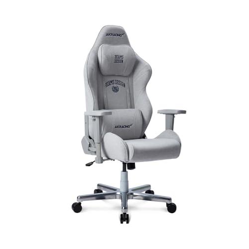 AKRacing ゲーミングチェア デスクチェア グレー 灰 AKRacing by BEAMS DESIGNモデル 国産スエット生地 180度リクライニング 在宅 リモートの通販は 47,280円