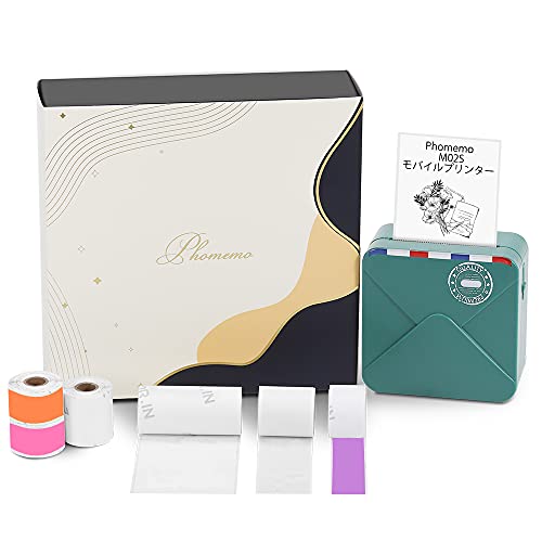 Phomemo M02S スマホ対応 モバイルプリンター 6ロールシール付き セット 300DPI ポータブル型 ミニプリンター　サーマルプリンター　フォトプリンター メモプリンター　モノクロプリンター 手帳プリンター　Bluetooth 12,012円