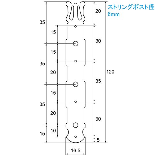 キクタニ 糸巻き ペグ スチール用三連 左右1セット GM-F クロムの通販は