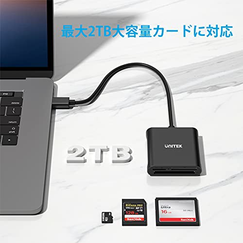 Unitek USB3.1 Gen1 マルチカードリーダー 3スロット搭載 SD・TF