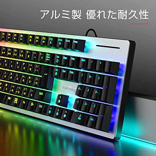 PC/タブレット【色: White】MakThing ゲーミングキーボード 赤軸 リニア 有線