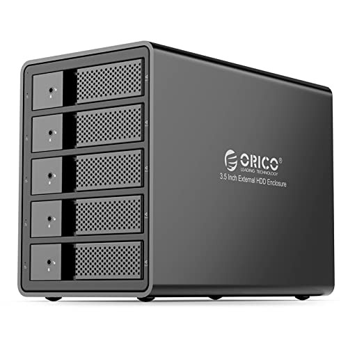 ORICO 3.5インチ ハードディスクケース USB3.0接続 HDDケース SATA3.0対応 16TB??5台 大容量 工具不要 全アルミボディ  ドライブケース 安｜au PAY マーケット