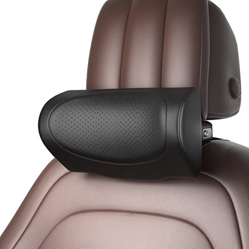 CANLER ヘッドレスト ネックパッド 調節可能 車用首枕 運転席 旅行 頚椎サポート 車クッション ネックピロー ドライブ (黒)