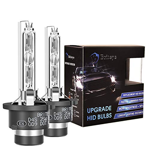 Briteye HID D4S 8000K 純正交換用バルブ 車検対応 HIDヘッドライト D4S 35W 12V 高輝度 HIDライト【2021アップグレード版】2年間の保証（2個入り）の通販は 5,000円