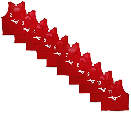 [ミズノ] トレーニングウェア ビブス10枚セット 番号付き 練習 部活 ジュニア 32MH9111 キッズの通販は