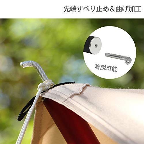 DOD(ディーオーディー) ビッグタープポール 250cm アルミ 収納袋 太さ28mm ブラック/レッド XP5-507K / XP5-507R