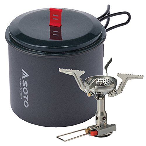 [ソト (SOTO)] シングルバーナー( 日本製) アルミポット 5点セット 軽量 コンパクト 収納ケース付 OD缶 ソロ 登山 キャンプ アミカスポットコンボ SOD-320PCの通販は