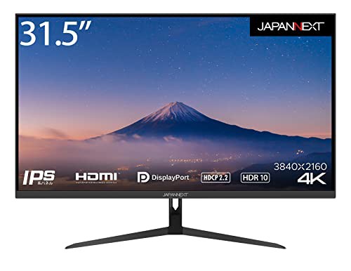 JAPANNEXT 31.5インチIPS系パネル搭載 4K解像度（3840x2160）液晶モニター JN-IPS315UHDR HDMI DP PIP/PBP