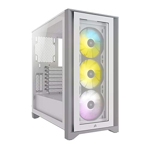 CORSAIR iCUE 4000X RGB 強化ガラス製ミドルタワー ATX PCケース ホワイト CC-9011205-WW CS7978 17,700円