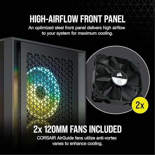 CORSAIR 4000D エアフロー強化ガラス製ミドルタワー ATX PCケース ブラック CC-9011200-WW CS7975の通販は