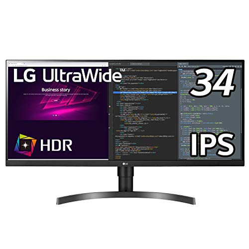 LG モニター ディスプレイ 34WN750-B 34インチ/3辺フレームレス 平面ウルトラワイド(3440×1440)/IPS非光沢/HDR対応/FreeSync/HDMI×2Di