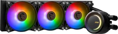MSI 水冷クーラー MAG CORELIQUID E360 LGA1700/AM5対応360mmラジエーター搭載270度回転ロゴ 静音FDB ARGBファン搭載 FN1964