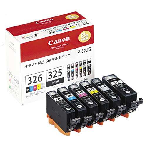 Canon インクタンクBCI-326 (BK/C/M/Y/GY) + BCI-325 マルチパック BCI-326+325/6MPの通販は